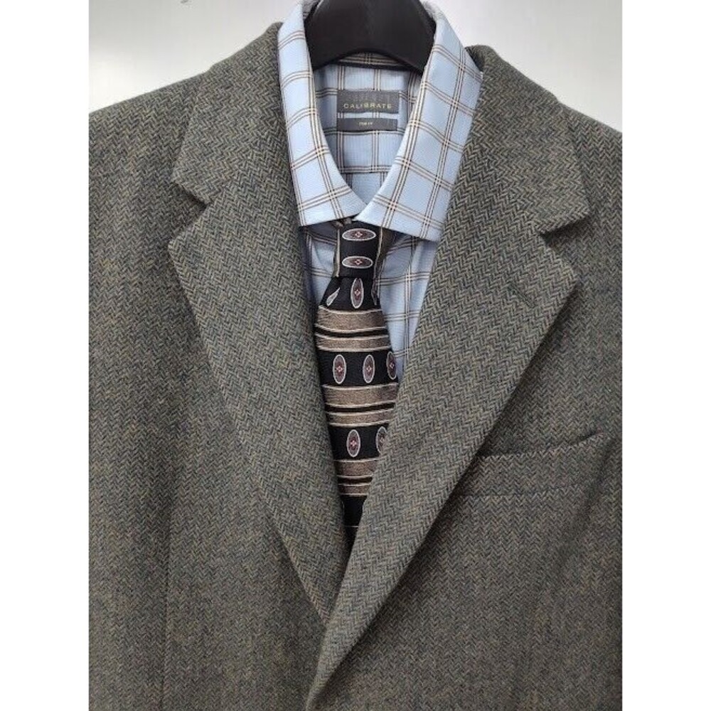 Brooks Brothers  100% Camel Hair   Chevron/ Herringbone Suit Jacket  Size 39R